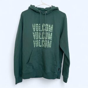 VOLCOM teal green skater hoodie EUC size M